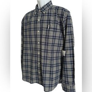 Bonobos Mens Shirt Button Gray‎ Blue Check Slim Fit XL NWT